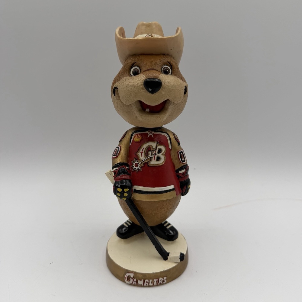 Vintage 2002-2003 Green Bay Gamblers Hockey Gus Mascot Bobblehead No Box 7.25"